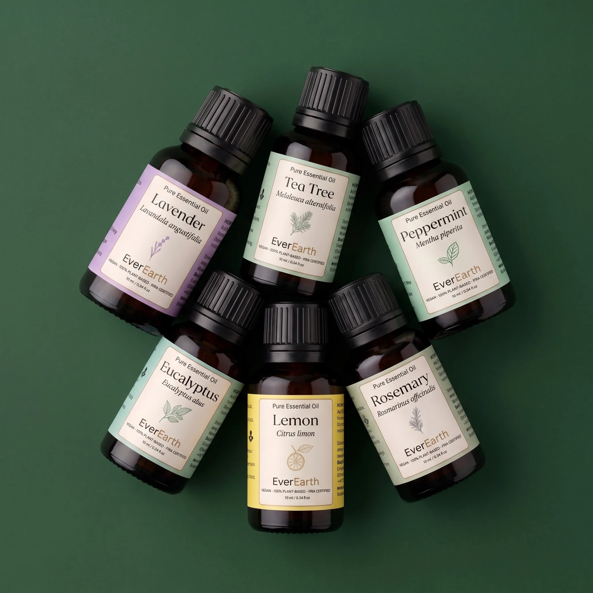 The EverEarth Collection, six essential oil bottles from our twelve-oil range in a presentation gift box