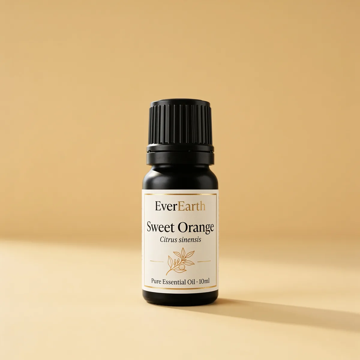 EverEarth Sweet Orange essential oil 10ml black glass bottle