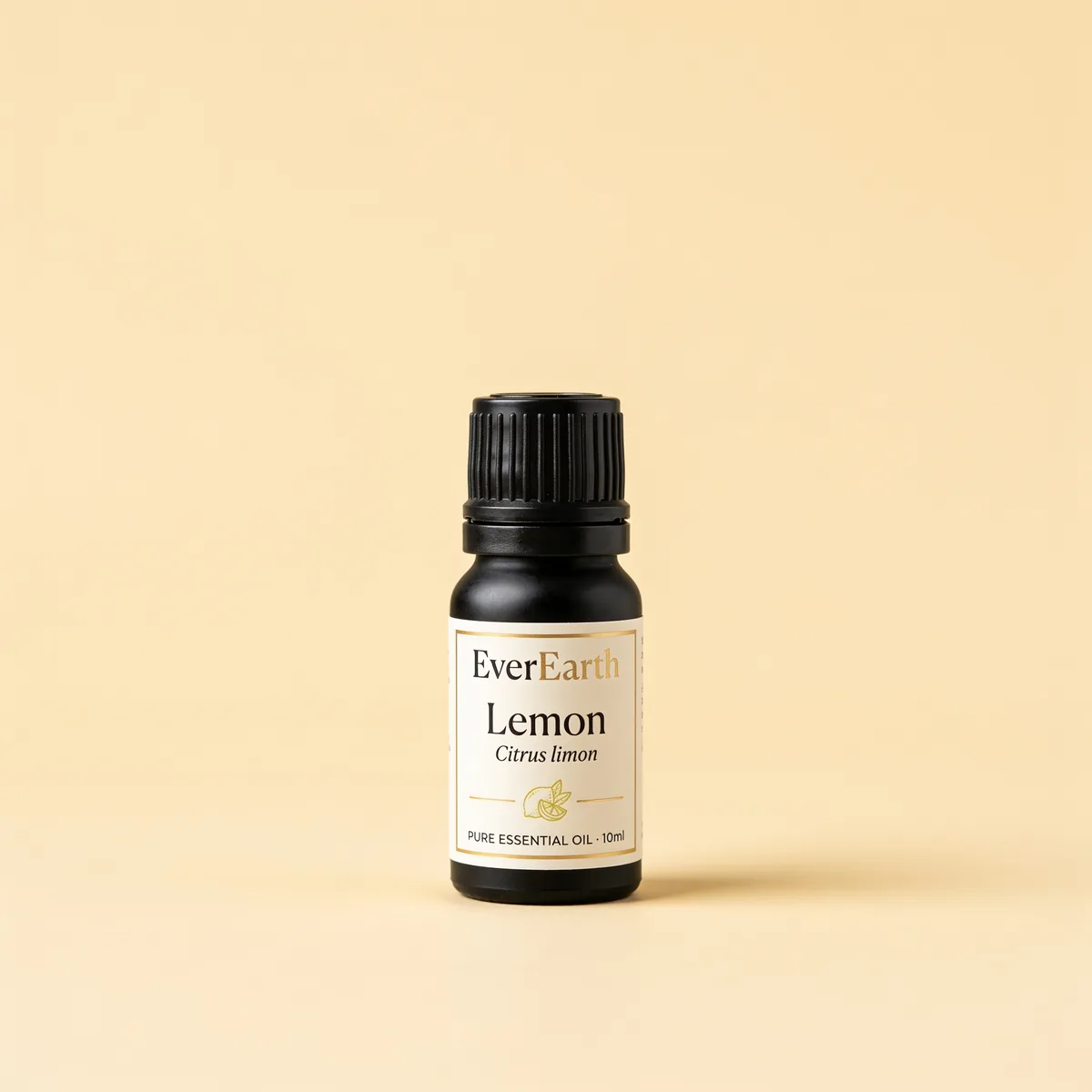 EverEarth Lemon essential oil 10ml black glass bottle