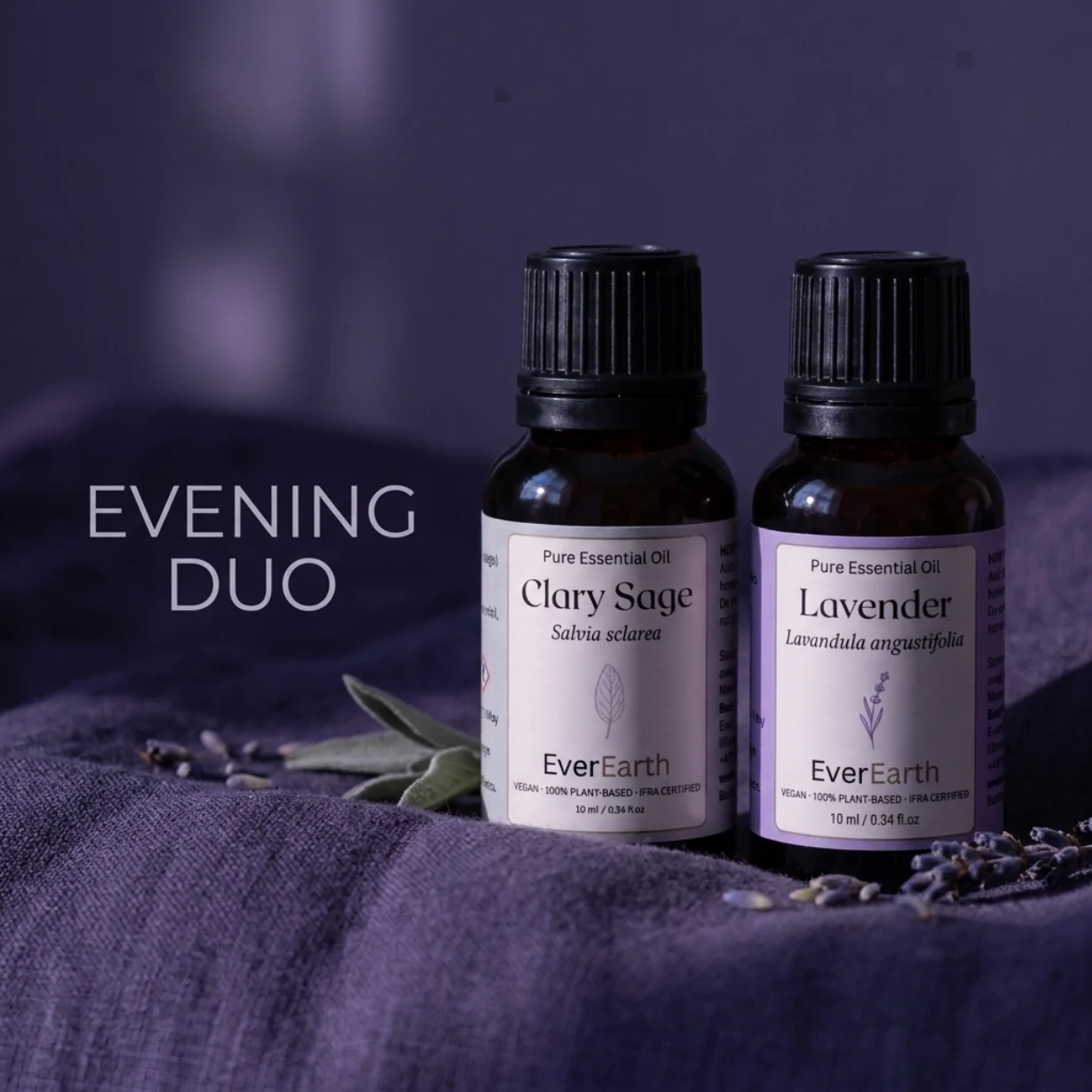 EverEarth Evening Duo essential oil gift set, 2 × 10ml