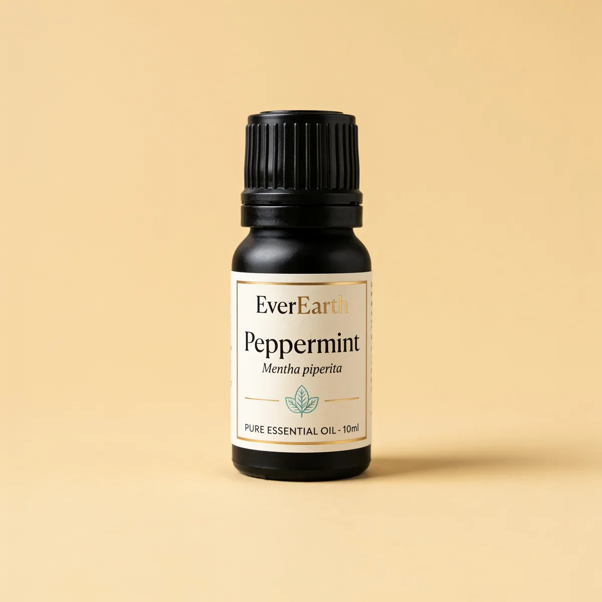 EverEarth Peppermint essential oil 10ml black glass bottle