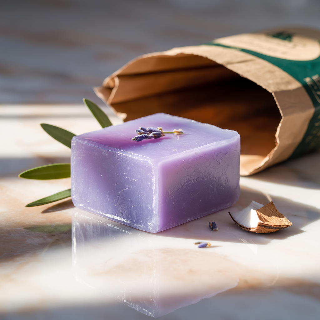 Lavender Floral Body Soap Bar